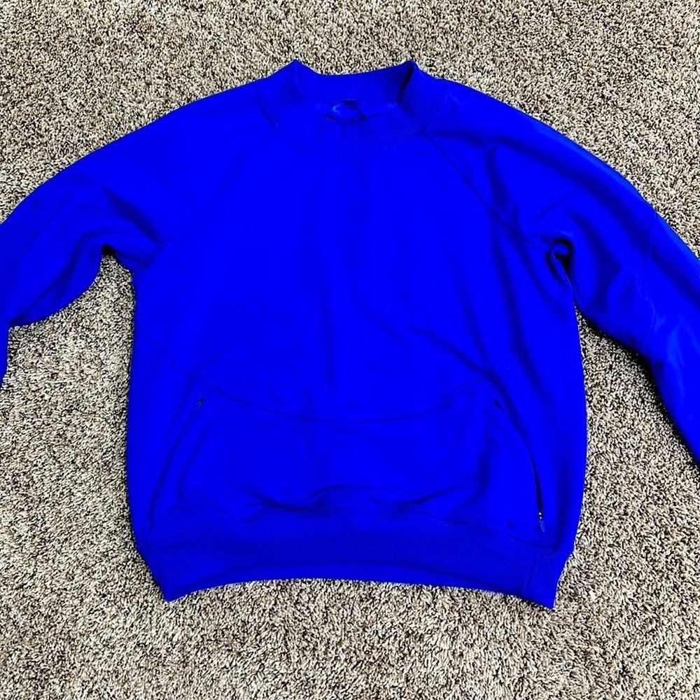 This is the blue sweatshirt from lululemon